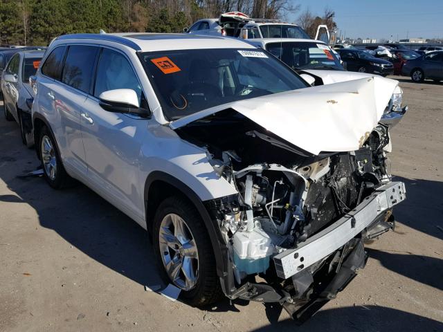 5TDDKRFH9FS167430 - 2015 TOYOTA HIGHLANDER WHITE photo 1