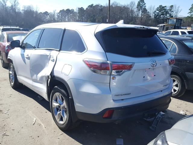 5TDDKRFH9FS167430 - 2015 TOYOTA HIGHLANDER WHITE photo 3