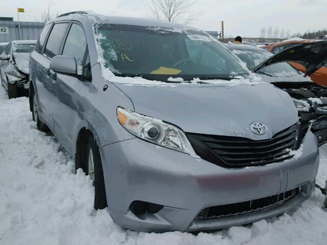 5TDZK3DC2CS196628 - 2012 TOYOTA SIENNA BAS SILVER photo 1