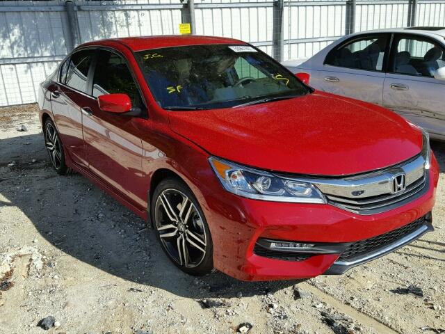 1HGCR2F53HA272843 - 2017 HONDA ACCORD SPO RED photo 1