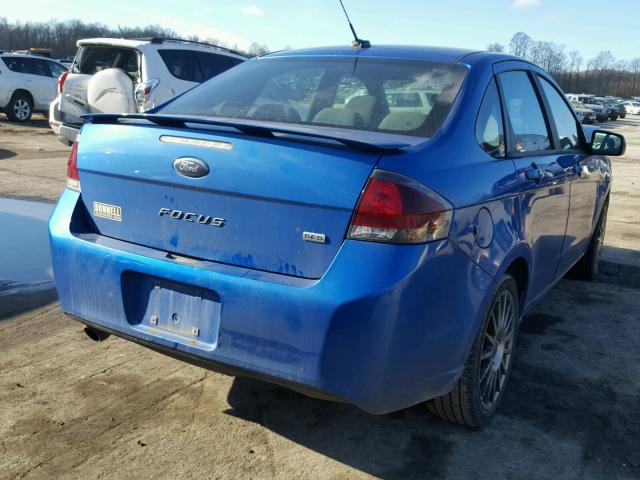 1FAHP3GNXBW134165 - 2011 FORD FOCUS SES BLUE photo 4