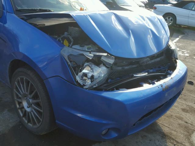 1FAHP3GNXBW134165 - 2011 FORD FOCUS SES BLUE photo 9