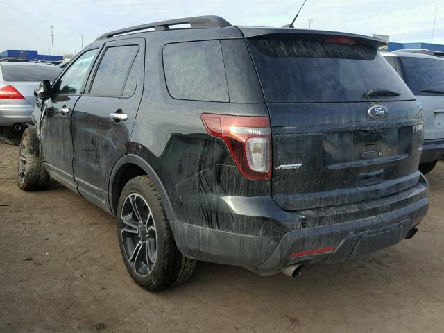 1FM5K8GT3EGC34576 - 2014 FORD EXPLORER S BLACK photo 3