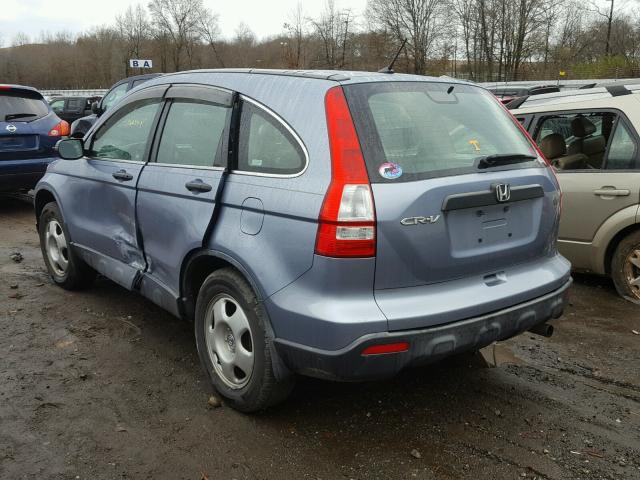 JHLRE383X7C029283 - 2007 HONDA CR-V LX BLUE photo 3