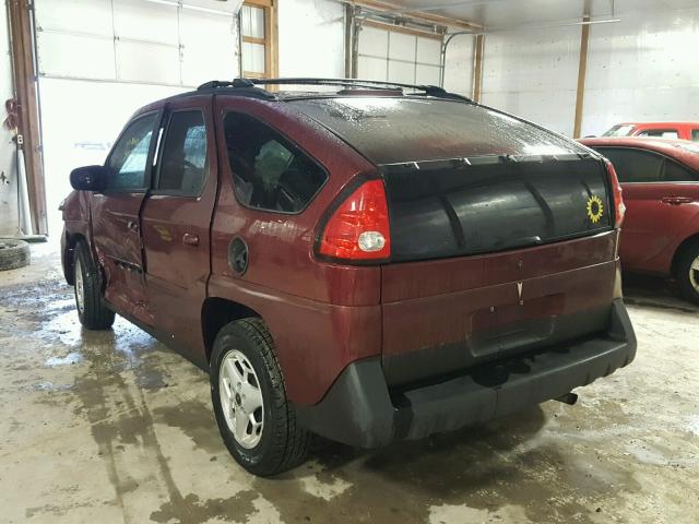 3G7DA03E13S529300 - 2003 PONTIAC AZTEK MAROON photo 3