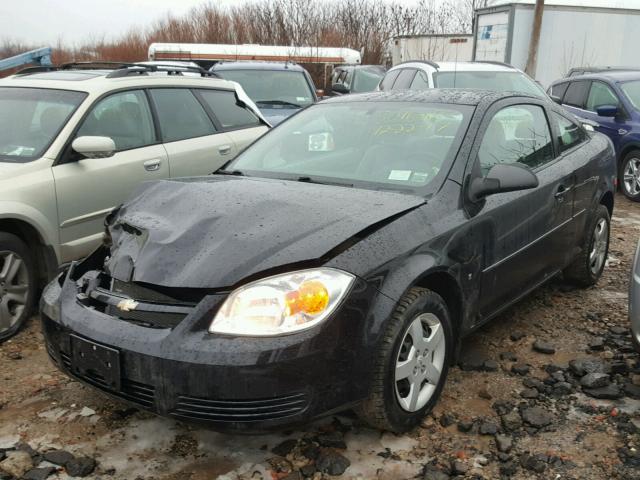 1G1AK15F677173050 - 2007 CHEVROLET COBALT LS BLACK photo 2