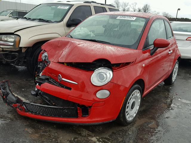 3C3CFFAR2CT339379 - 2012 FIAT 500 POP RED photo 2