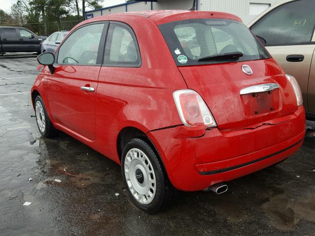 3C3CFFAR2CT339379 - 2012 FIAT 500 POP RED photo 3