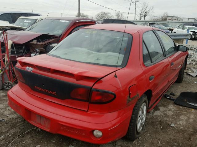 1G2JB524327428834 - 2002 PONTIAC SUNFIRE SE RED photo 4