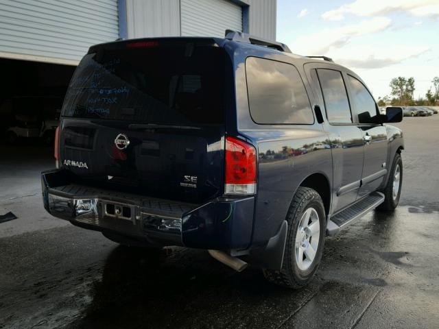 5N1AA08A36N743614 - 2006 NISSAN ARMADA SE BLUE photo 4