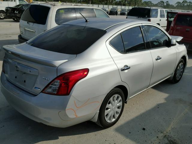 3N1CN7AP4EL831971 - 2014 NISSAN VERSA S SILVER photo 4