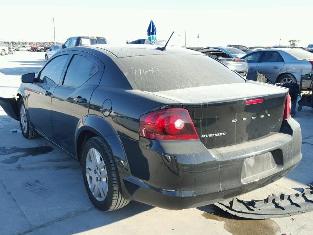 1C3CDZAB1DN638017 - 2013 DODGE AVENGER SE BLACK photo 3