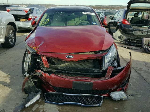 5XXGN4A72FG383093 - 2015 KIA OPTIMA EX RED photo 9