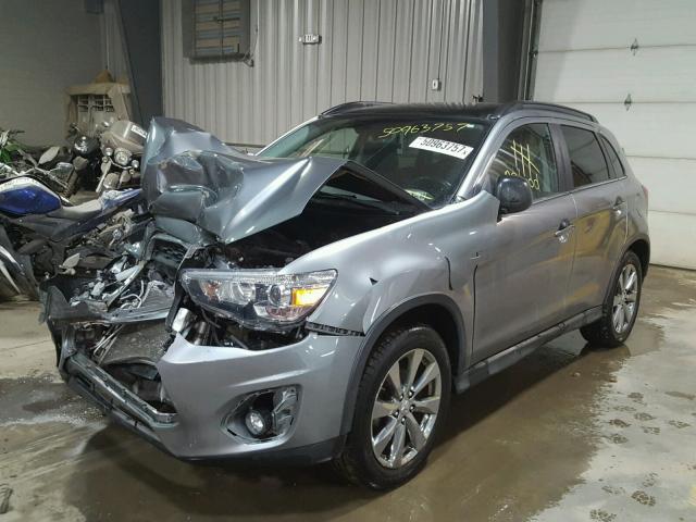 4A4AR5AUXDE017091 - 2013 MITSUBISHI OUTLANDER GRAY photo 2