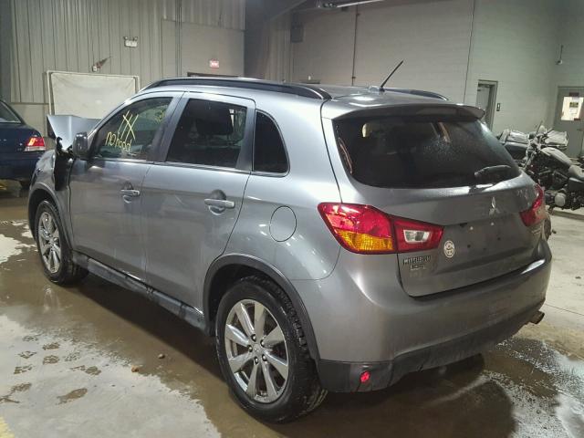 4A4AR5AUXDE017091 - 2013 MITSUBISHI OUTLANDER GRAY photo 3