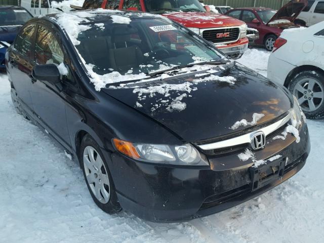 2HGFA16538H330224 - 2008 HONDA CIVIC LX BLACK photo 1