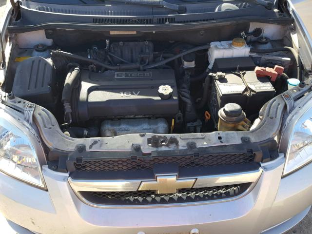 KL1TD56667B149447 - 2007 CHEVROLET AVEO BASE Srebrny zdjęcie 7