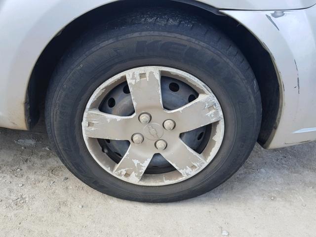 KL1TD56667B149447 - 2007 CHEVROLET AVEO BASE Srebrny zdjęcie 9