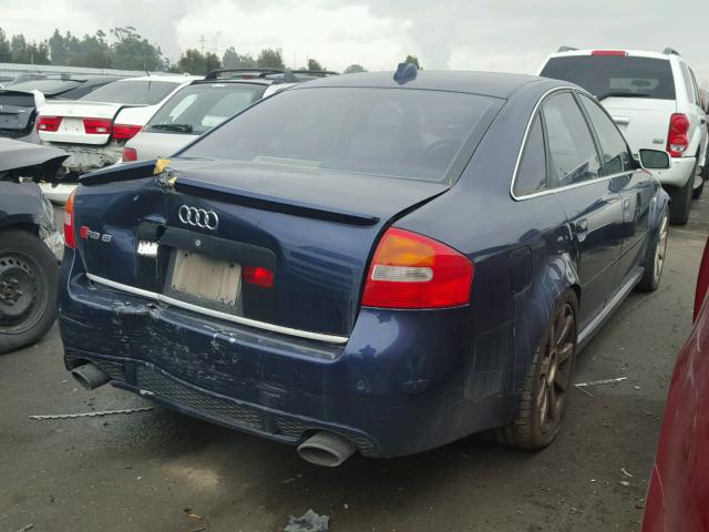 WUAPV54BX3N905218 - 2003 AUDI RS6 BLUE photo 4