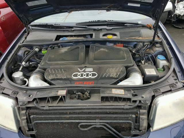 WUAPV54BX3N905218 - 2003 AUDI RS6 BLUE photo 7