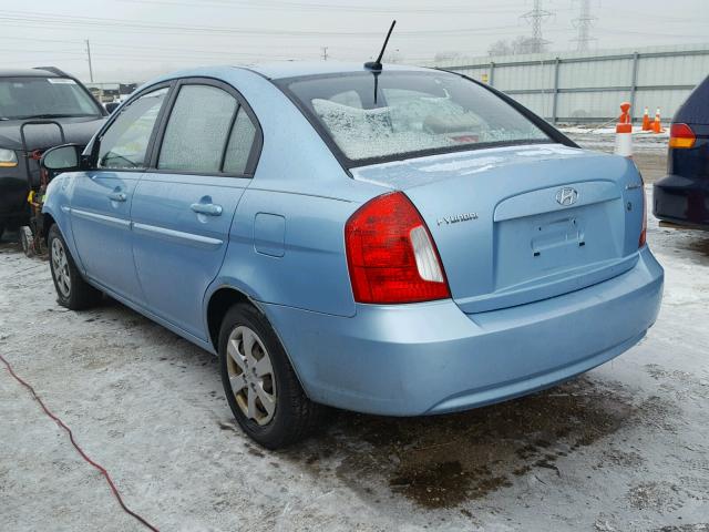 KMHCN46C78U273945 - 2008 HYUNDAI ACCENT GLS BLUE photo 3