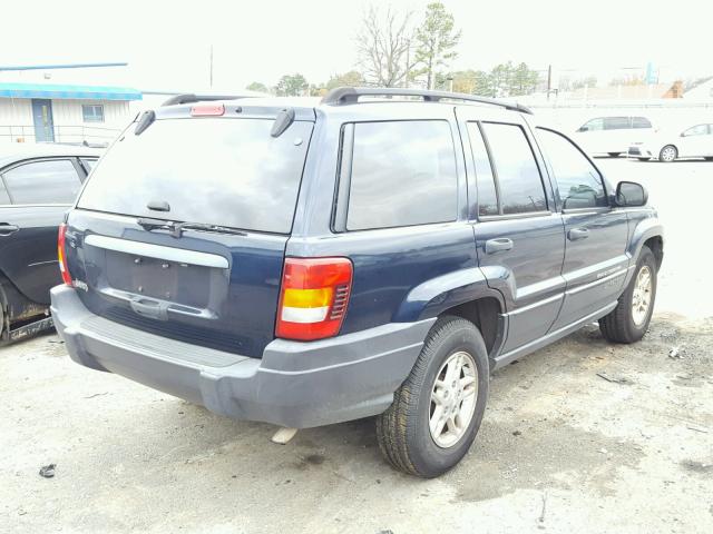 1J4GX48S74C385756 - 2004 JEEP GRAND CHER BLUE photo 4