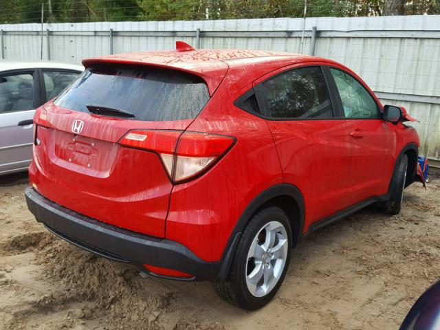 3CZRU5H58GM713903 - 2016 HONDA HR-V EX RED photo 4