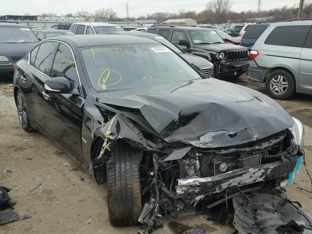 JN1AV7AR7EM700631 - 2014 INFINITI Q50 HYBRID BLACK photo 1