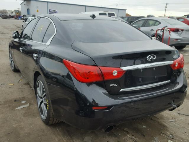 JN1AV7AR7EM700631 - 2014 INFINITI Q50 HYBRID BLACK photo 3