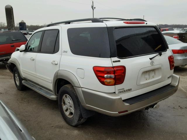 5TDZT34A34S212025 - 2004 TOYOTA SEQUOIA SR WHITE photo 3