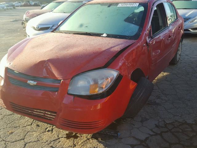 1G1AD5F58A7198076 - 2010 CHEVROLET COBALT 1LT RED photo 9