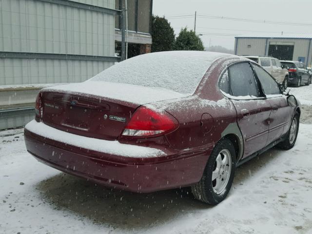 1FAFP53294G175110 - 2004 FORD TAURUS SE MAROON photo 4