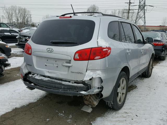 5NMSH13E88H191189 - 2008 HYUNDAI SANTA FE S SILVER photo 4