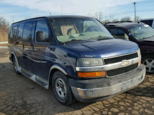 1GBFG15T331101633 - 2003 CHEVROLET EXPRESS G1 BLUE photo 1