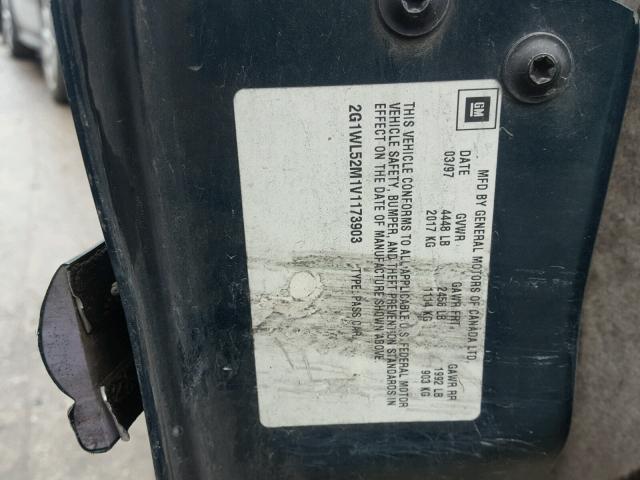 2G1WL52M1V1173903 - 1997 CHEVROLET LUMINA BAS მწვანე ფოტო 10