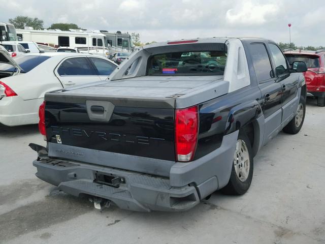 3GNEC13T52G286524 - 2002 CHEVROLET AVALANCHE BLACK photo 4