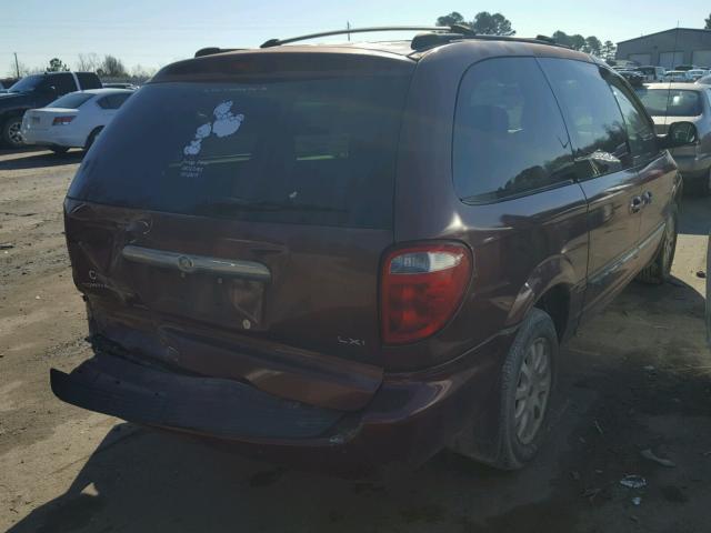 2C4GP54L12R720329 - 2002 CHRYSLER TOWN & COU BURGUNDY photo 4