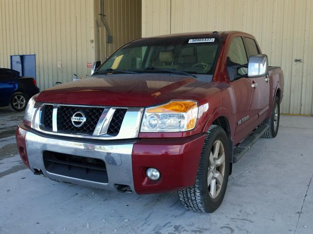 1N6BA07D58N343655 - 2008 NISSAN TITAN XE RED photo 2