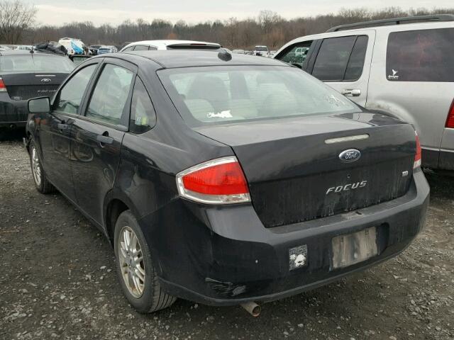 1FAHP35N09W195408 - 2009 FORD FOCUS SE BLACK photo 3