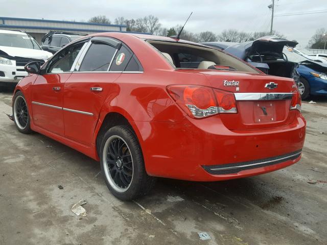 1G1PH5SC2C7206193 - 2012 CHEVROLET CRUZE LTZ RED photo 3