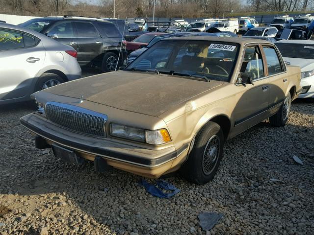 1G4AH54N0M6452822 - 1991 BUICK CENTURY CU GOLD photo 2