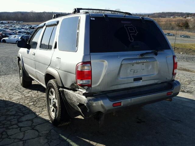 JN8AR07Y2YW434696 - 2000 NISSAN PATHFINDER SILVER photo 3