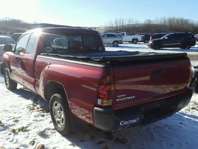 5TETX22N27Z408555 - 2007 TOYOTA TACOMA ACC BURGUNDY photo 3