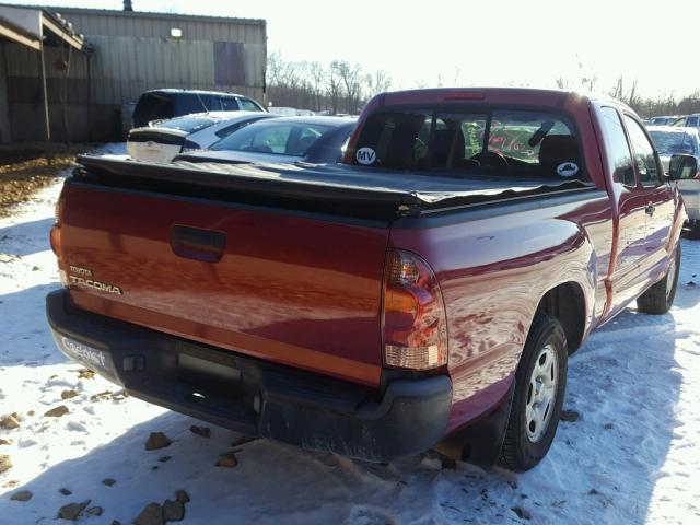 5TETX22N27Z408555 - 2007 TOYOTA TACOMA ACC BURGUNDY photo 4