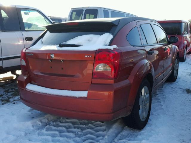 1B3HB48B37D143815 - 2007 DODGE CALIBER SX ORANGE photo 4