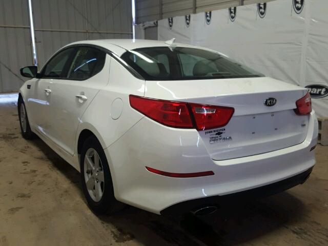 5XXGM4A73EG261148 - 2014 KIA OPTIMA LX WHITE photo 3