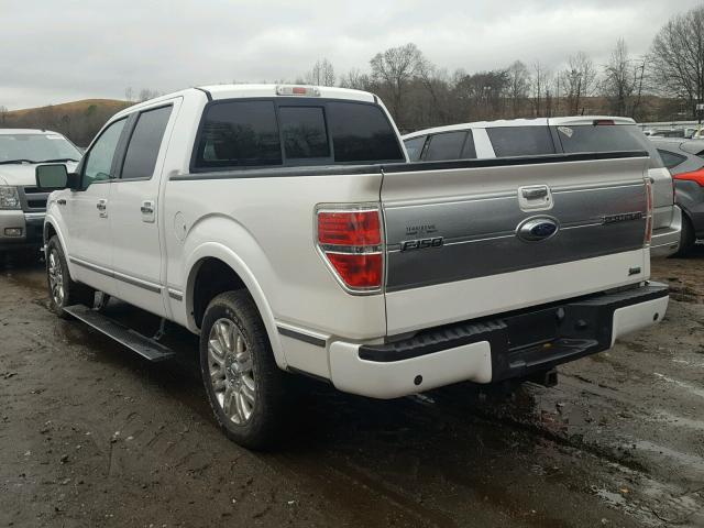 1FTFW1CV2AFA76727 - 2010 FORD F150 SUPER WHITE photo 3