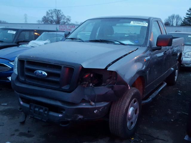 1FTRF14W87NA72376 - 2007 FORD F150 GRAY photo 2