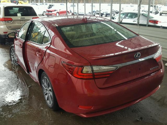 JTHBW1GG2G2116961 - 2016 LEXUS ES 300H RED photo 3