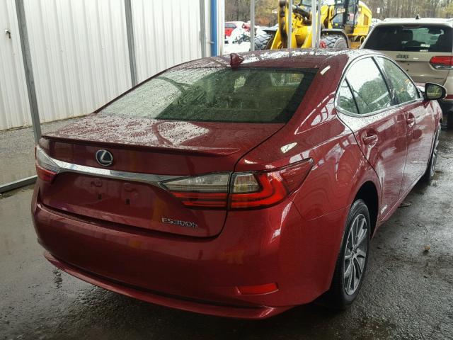 JTHBW1GG2G2116961 - 2016 LEXUS ES 300H RED photo 4